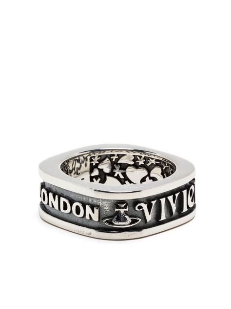 Vivienne Westwood Orb Logo-engraved Ring In Silver | ModeSens