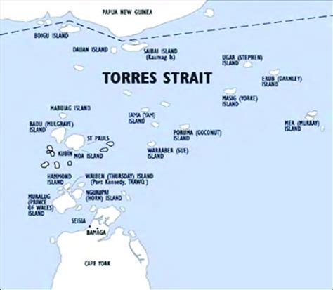 Map of the islands of the Torres Strait (Preston-Thomas et al. 2012 ...