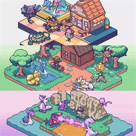 Live wallpaper 【Healing Series】 Pixel Pokémon download on VSThemes.org