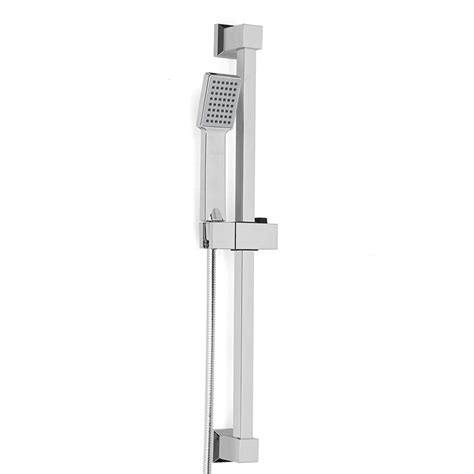 Bathroom Shower Head Riser Rail Bracket Handheld Shower Head Holder Bar ...