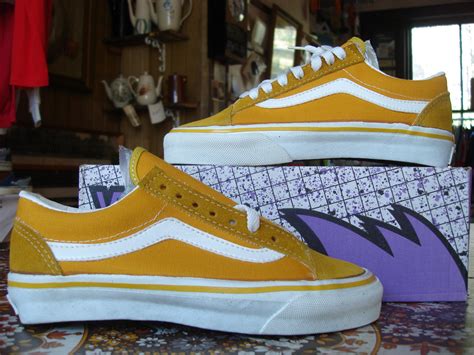 theothersideofthepillow: vintage VANS style #36 OLD SKOOL mustard suede ...