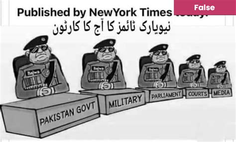 NYT did not publish viral cartoon on Pakistan military — Soch Fact Check