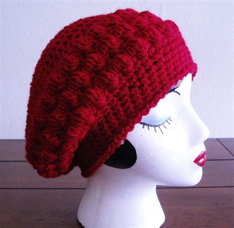 NEW PATTERN Bobble Slouch Beret Crochet Pattern PDF