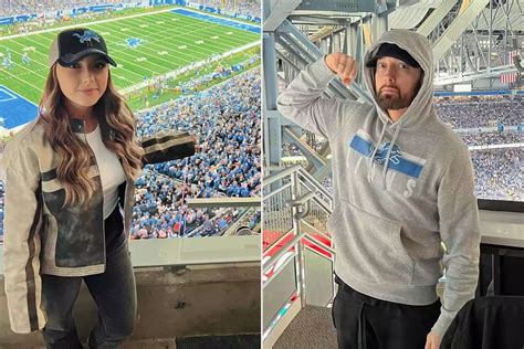 Eminem and Daughter Hailie Jade Scott Make Rare Public Outing Together at Detroit Lions Game - News