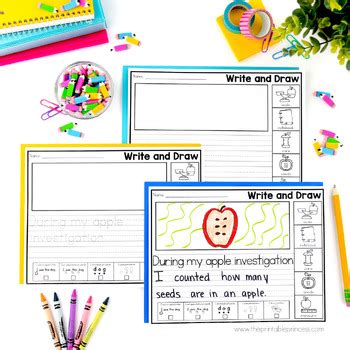 Non-Fiction Writing Prompts for Kindergarten by The Printable Princess