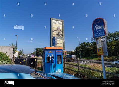 Osprey EV charger at The Oyster Bed Whitstable Kent Stock Photo - Alamy