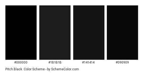 Pitch Black Color Scheme » Black » SchemeColor.com