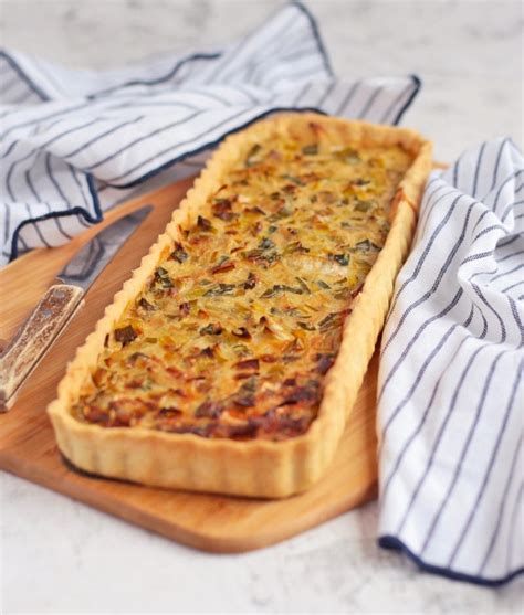 Leek Tart with Gruyere and Onions - A Baking Journey