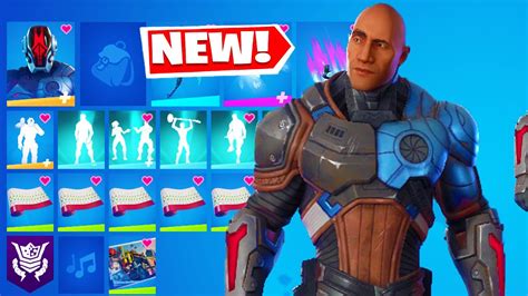 The Rock skin in Fortnite + built in emote - YouTube