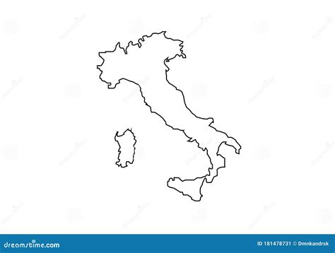 Map Of Italy With National Flag And Human Silhouettes Isolated Royalty ...