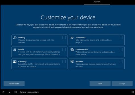 Microsoft tests a Windows 10 setup screen that asks how you'll use your ...