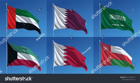 118 vectoren voor gcc country flag: stockvectoren, afbeeldingen en vectorkunst | Shutterstock