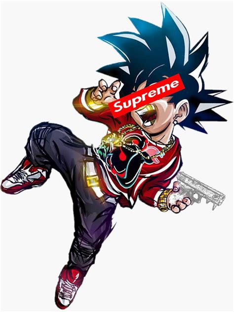 "Goku all dripped out " Sticker for Sale by Erick118 | Redbubble