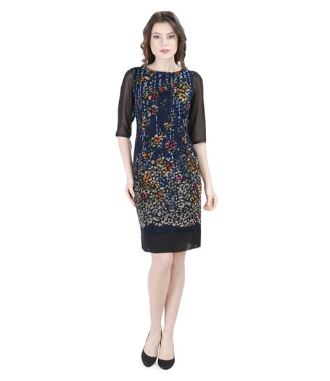 Elegant brocade dress with velvet print - YOKKO