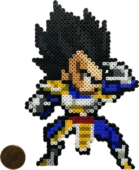 Vegeta Dragon Ball Z Mini Bead Sprite Artkal Pixel Art Saiyan Armor DBZ | eBay