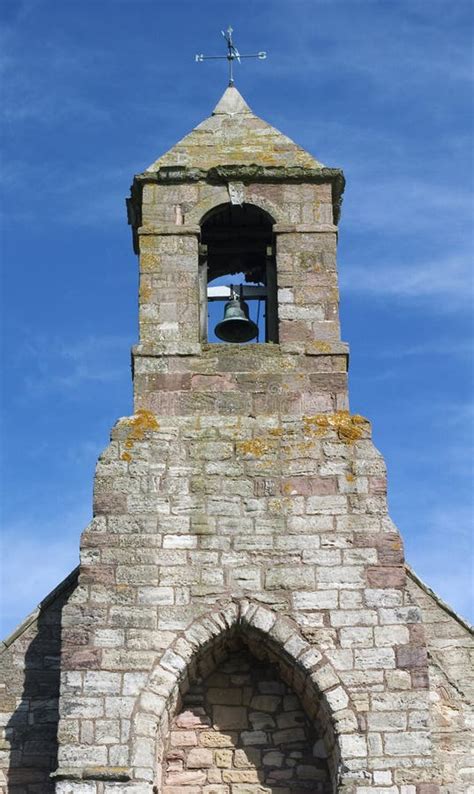 Bell Tower stock image. Image of mossy, lindisfarne, blue - 2838595