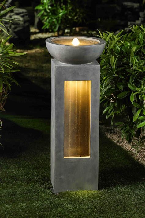 GARDEN FOUNTAIN WITH LED LIGHT | Walmart Canada | Outdoor water features, Concrete fountains ...