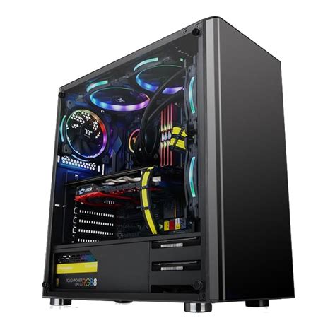 Thermaltake V200 Tempered Glass Edition Mid Tower Case + Thermaltake ...