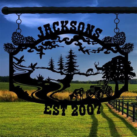 Personalized Farmhouse Metal Entrance Sign Custom Metal - Etsy