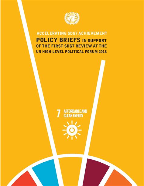 Report - SDG7 Policy Briefs, 2018 | Department of Economic and Social Affairs