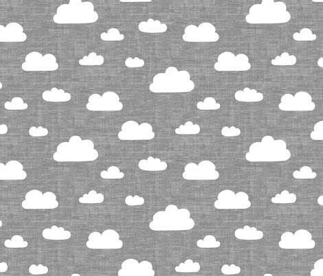 Clouds - Gray texture fabric - kimsa - Spoonflower