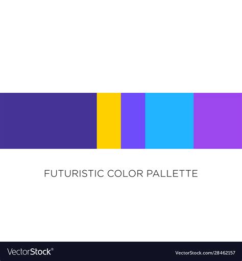 Futuristic color scheme palette Royalty Free Vector Image