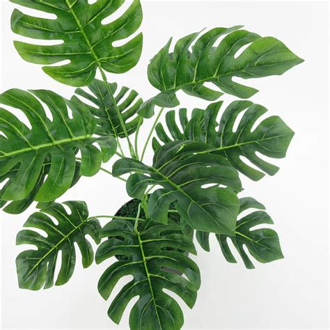 Artificial Plants Green Turtle Leaves Brazil Fern Leaf Garden Home Decorative Fake Grass Plant ...