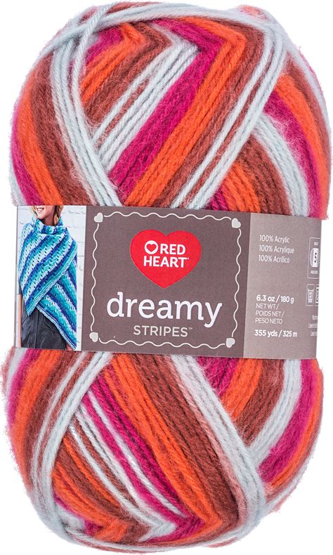 Red Heart Dreamy Stripes, Sunset Yarn - Walmart.com