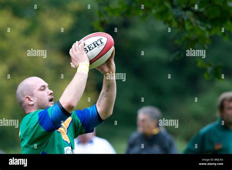 Rugby player throw rugby ball hi-res stock photography and images - Alamy