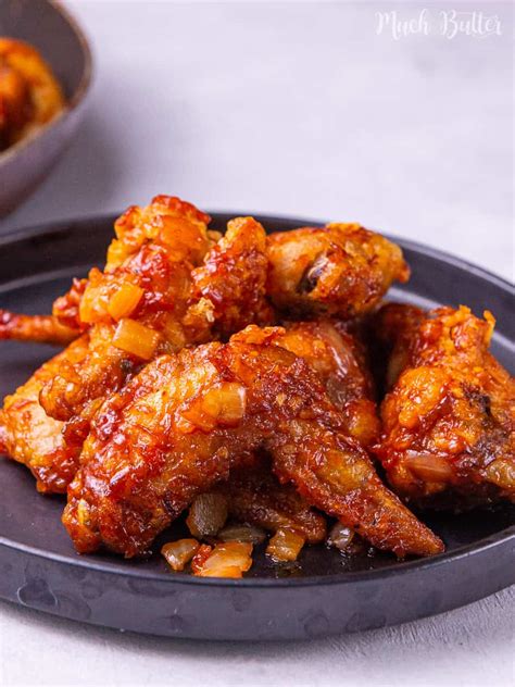 Spicy Chicken WingsCrispy, Sticky, Tangy! - Much Butter