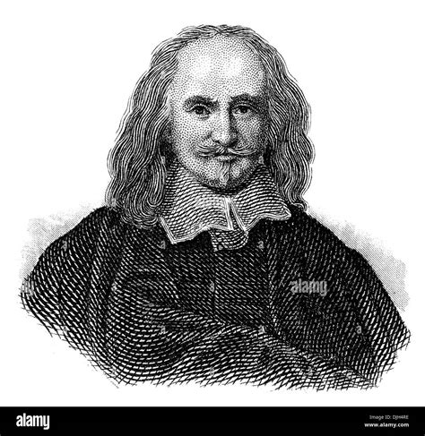 Portrait of Thomas Hobbes of Malmesbury or Thomas Hobbs of Malmsbury ...