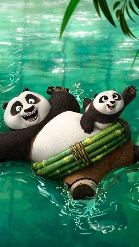 Kung Fu Panda Swimming, kung fu panda, swimming, panda, animated, HD ...