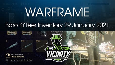 Baro Ki'Teer Warframe Location & Inventory 29 January 2021 - Xbox One & PS4 - YouTube