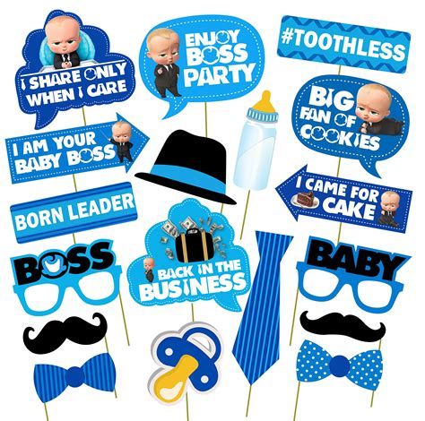 Buy Party Propz Boss Baby Birthday Decoration for Baby Boy - 1 Set of 18Pcs Boss Baby Photo ...