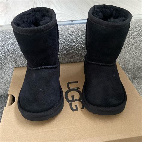 Black uggs size 5 kids Very good condition EXCEPT... - Depop