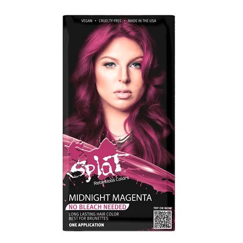 Splat Midnight Magenta Dye, Unisex Semi-Permanent Pink Hair Color ...