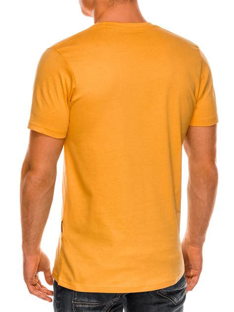 Men's plain t-shirt S884 - dark yellow | MODONE wholesale - Clothing ...