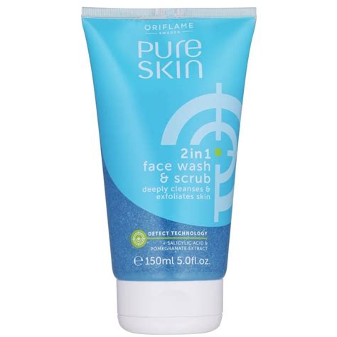 ORIFLAME PURE SKIN Cleansing Face Wash And Scrub 2 In 1 | notino.co.uk