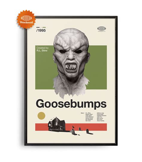 Mid-century modern Goosebumps movie poster - Weekend Poster