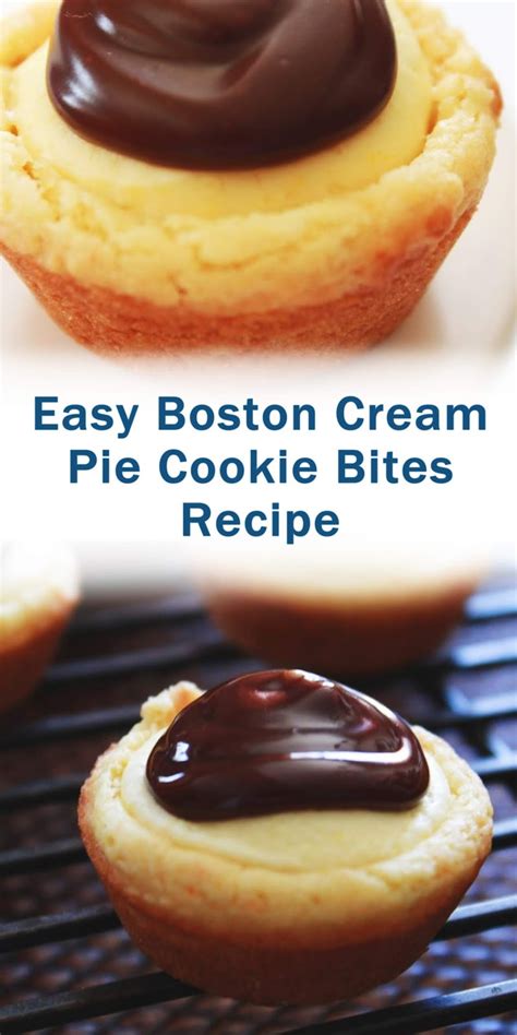 Easy Boston Cream Pie Cookie Bites Recipe - forloverecipes