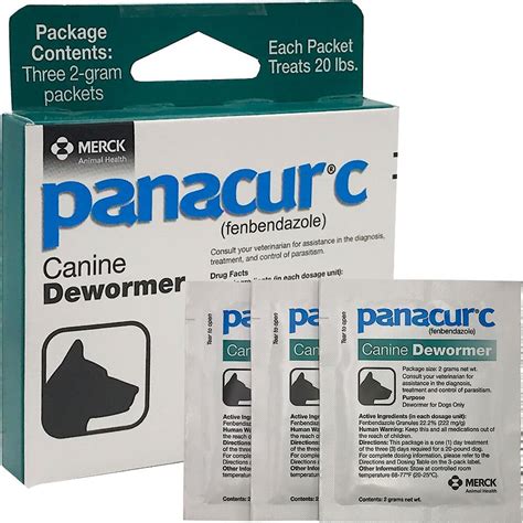 Merck Panacur C Canine Dewormer, 2 gram, 3 count - Chewy.com