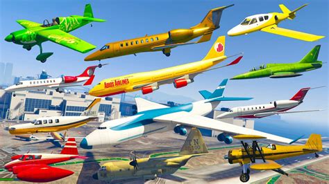 GTA V: Every Airplanes Stunning Landing Compilation - YouTube