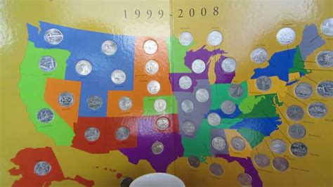 State Quarters Map 1999-2008 - YouTube