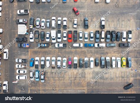 Aerial Top View Cars Parking Lots Stock Photo 2154432433 | Shutterstock