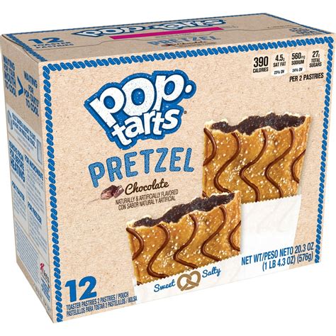 Pop-Tarts Pretzel Breakfast Toaster Pastries, Chocolate, 12ct 20.3oz ...