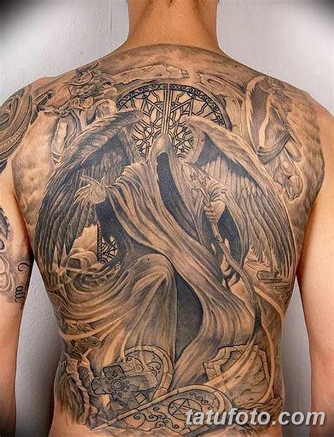 фото тату ангел смерти от 28.10.2017 №049 - angel death tattoo - tatufoto.com - tatufoto.com