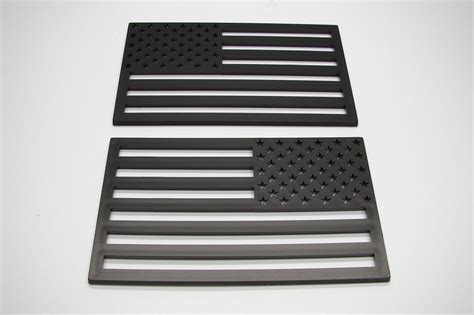 AMERICAN TACTICAL Flag Set regular/reverse Durable ABS Plastic Black 3D ...