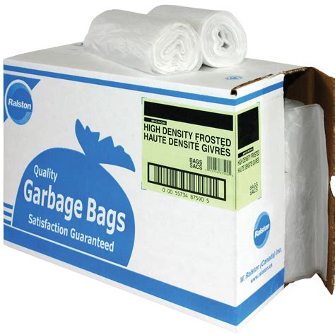 Ralston 2800 Series High-Density Industrial Garbage Bags, Frosted, 22 ...