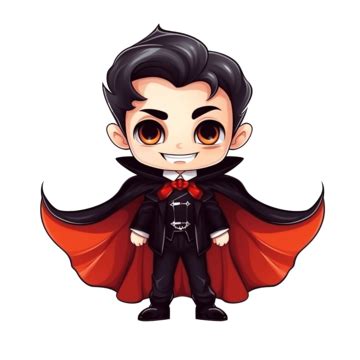 Halloween Character Kid Cartoon In Halloween Vampire Costume, Halloween ...