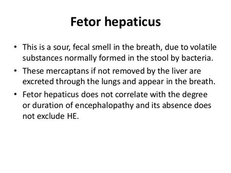 Hepatic encephalopathy by dreams